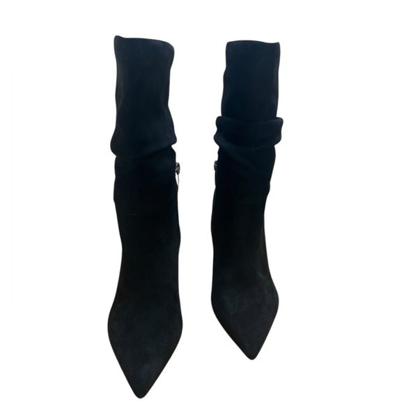 New Black Suede Nine West Slouch Boots Size 5.5 - Picture 3 of 5